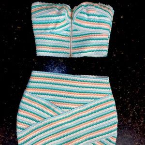 Tight form fitting tiny 2 piece 🥵